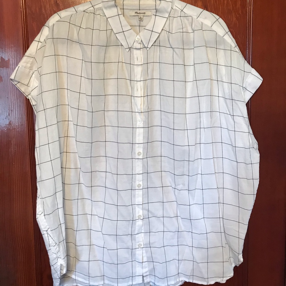 Madewell Windowpane Central Shirt. Size XL
